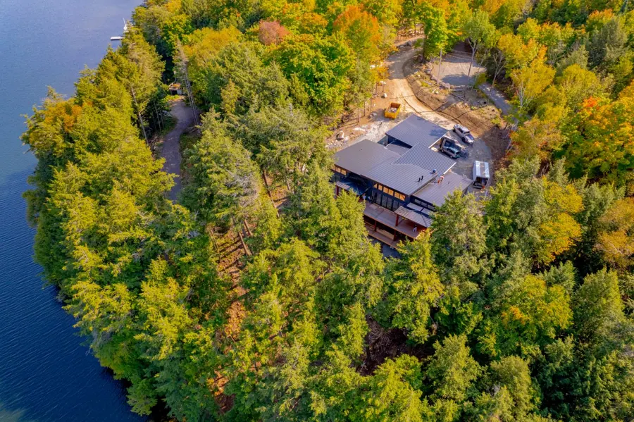 Hemlock Point waterfront build from the air